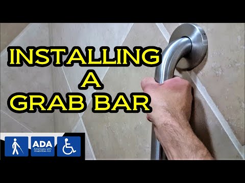 How to install Grab Bar inside Tile Shower. D.I.Y.