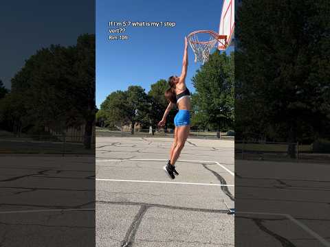 5’7 Girl 1 step vertical #dunk #dunking