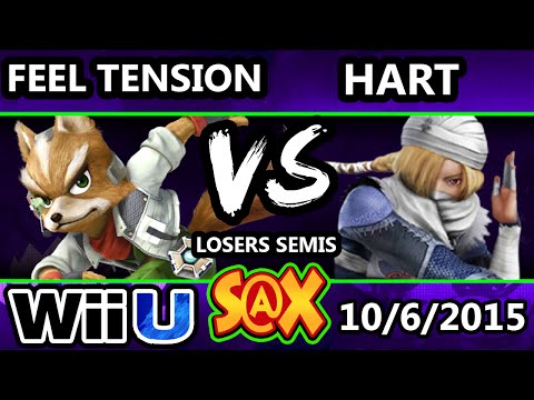 S@X 118 - Feel Tension (Fox) Vs. Hart (Sheik) SSB4 Losers Semis - Smash Wii U - Smash 4