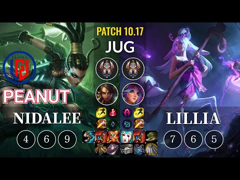 LGD Peanut Nidalee vs Lillia Jungle - KR Patch 10.17