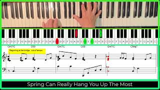 Spring Can Really Hang You Up The Most - jazz piano tutorial.