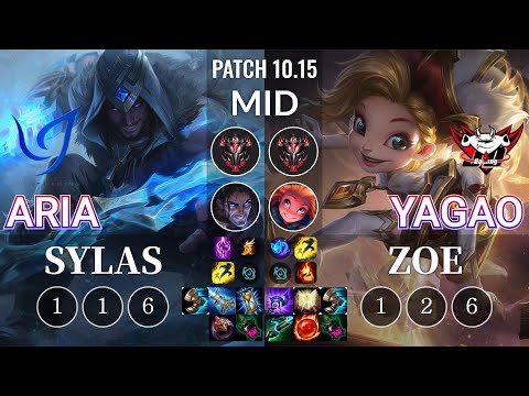 CGA Aria Sylas vs JDG Yagao Zoe Mid - KR Patch 10.15