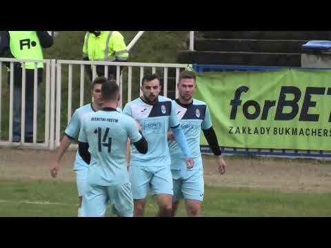 Bramki w meczu Błękitni Pasym   Mazur Ełk (2:1)