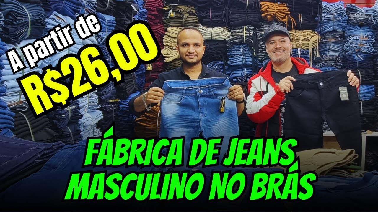 JEANS MASCULINO A PARTIR DE R$26,00 NO BRÁS (FABRICAÇÃO PRÓPRIA)
