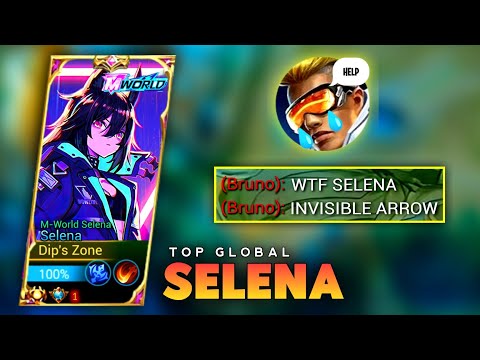 SELENA INVISIBLE ARROW????? BEST ROTATION AND DAMAGE GAMEPLAY | SELENA MLBB.