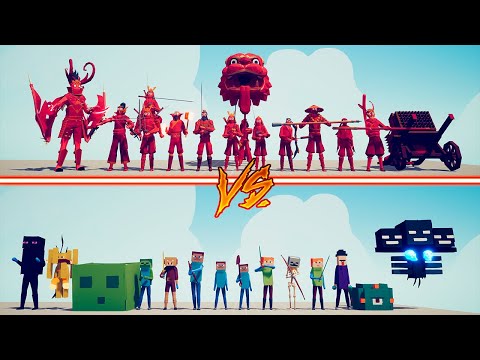 MEGA DYNASTY TEAM vs MINECRAFT TEAM - Totally Accurate Battle Simulator | TABS