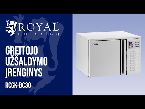 vaizdo įrašas - Greitojo užšaldymo įrenginys - 29,5 l - „Royal Catering“ - šaldymo našumas: 4/209 kg/min.