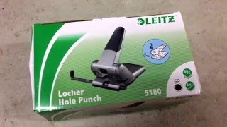 Hole Punch Leitz 5180 Heavy Duty, 2-hole 65 sheets unboxing