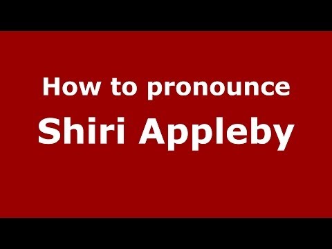 How to pronounce Shiri Appleby (Arabic/Morocco) - PronounceNames.com