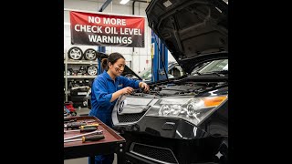 2008 Acura MDX check engine oil level warning fix