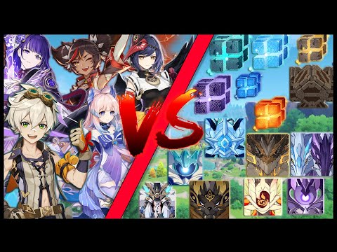 Current Banner [Raiden Shogun, Kokomi, Bennett, Sara, Xinyan] Against All World Bosses In The Game