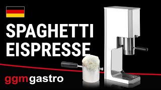 Presse à spaghettis de glace - avec Moule à forme spaghetti - 1 moule inclus - corps acier inoxydable - 150x255x590mm