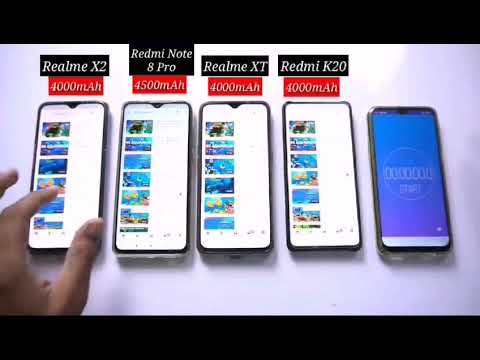 Realme X2 Vs Redmi Note 8 Pro Vs Realme XT Vs Redmi K20 : Battery Drain & Charging Test