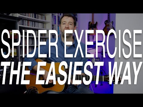 Easiest Spider Exercise - 2 minute guitar lessons