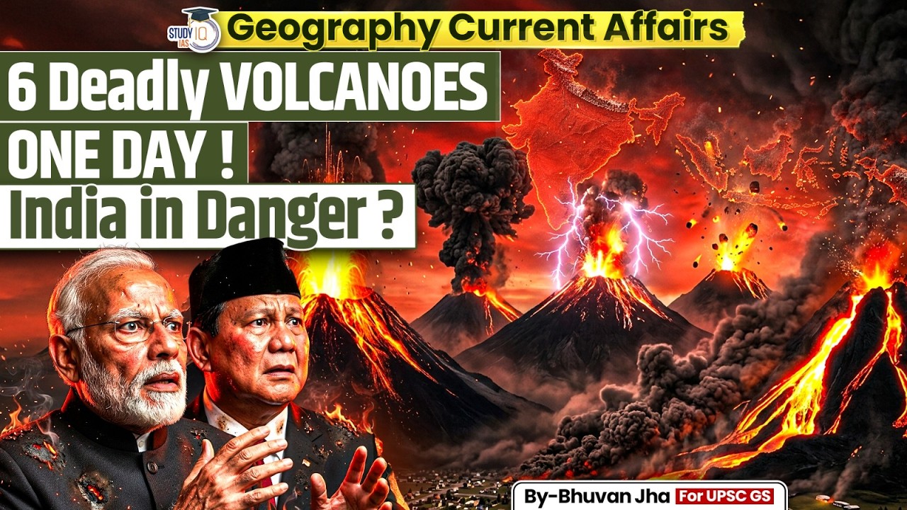 6 Volcanoes, ONE DAY! | Is India at Risk? | Global Volcanic Threat Explained | StudyIQ IAS