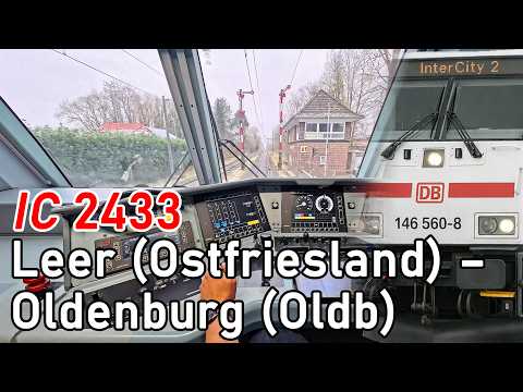 Half speed ahead! The locomotive struggles | IC 2433 Leer (East Frisia)–Oldenburg (Oldb) | BR 146.5