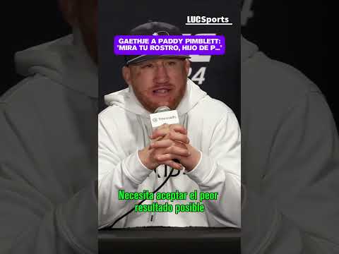 Gaethje espera que PADDY APRENDA LA LECCIÓN: 