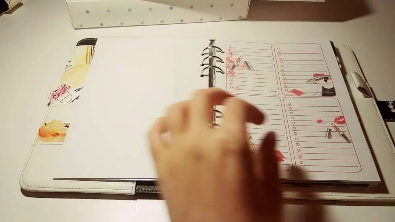 Custom Planner A5 size with 6 ring binder. Planner decoration. Planner organization.