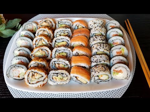 SUSHI FATTO IN CASA RICETTA PASSO PASSO | No pesce crudo | Facile e Veloce SUSHI .
