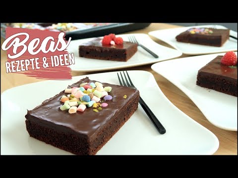Saftige Schoko Brownies | Rezept mit Kakao und viel Schokolade backen | Ohne Backpulver