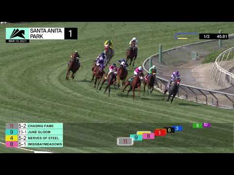 Chasing Fame wins Race 1 on Saturday, March 13th, 2021 at Santa Anita Park.