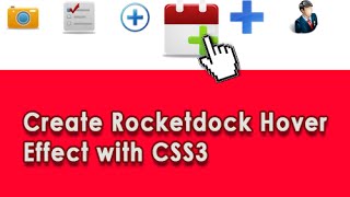 css3 rocketdock hover effect