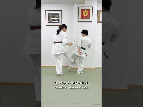 カウンタードリル – 前外下下段蹴り(カーフキック）#大谷道場 #空手 #fullcontactkarate #kyokushin #karate #martialarts #shorts