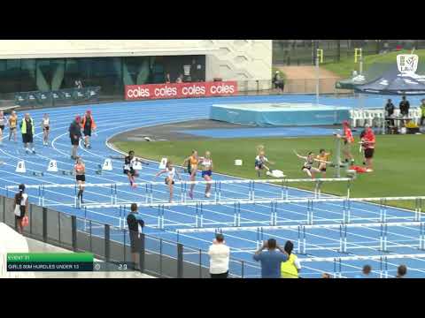 Girls Under 13 80m Hurdles H5 - 2020 State Combined Events Championships // LAVicTV