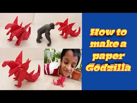 How to make a paper Godzilla/ How to make an origami...
