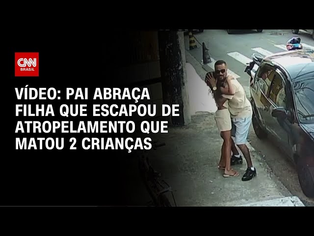 Vídeo mostra pai abraçando filha após escapar de acidente em Diadema | AGORA CNN