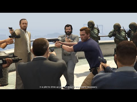 GTA 5 RDE 4.0 The Wrap Up Mission Kortz Center Shootout With FIB, IAA, Merryweather