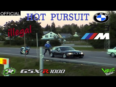 BMW Z3M VS GSXR 1000 ILLEGAL RACE UNDERCOVER GHOST RIDER