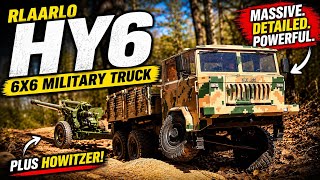 This RC Military Truck Is MASSIVE! Rlaarlo HY6 Plus Howitzer Run & Review!