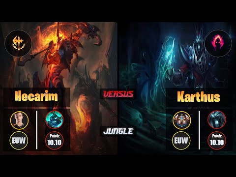 Caps HECARIM (Jungle) [Conqueror] VS KARTHUS - Challenger EUW Patch 10.10