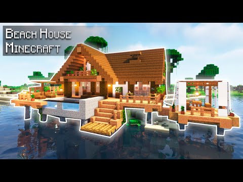 Minecraft: How to build a Beach House | Tutorial
