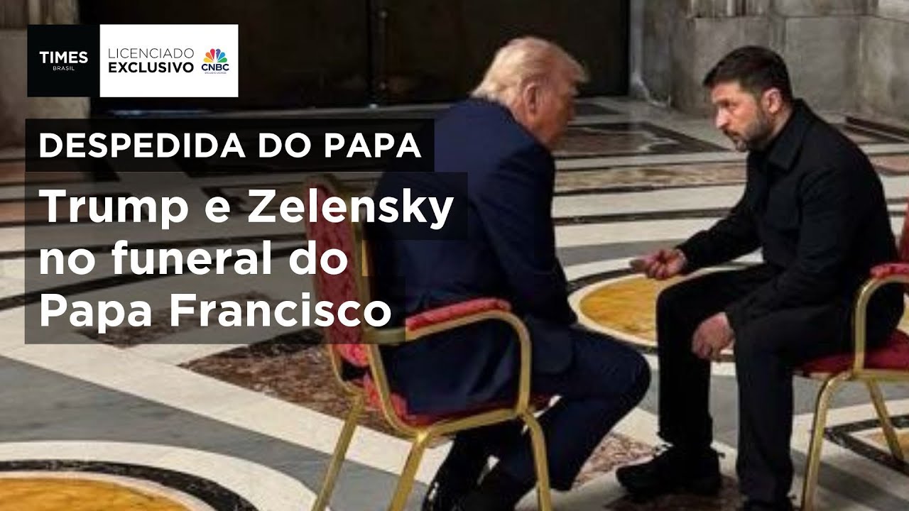 Trump e Zelensky se encontram brevemente durante funeral do Papa Francisco