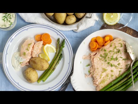 Swedish cold poached salmon