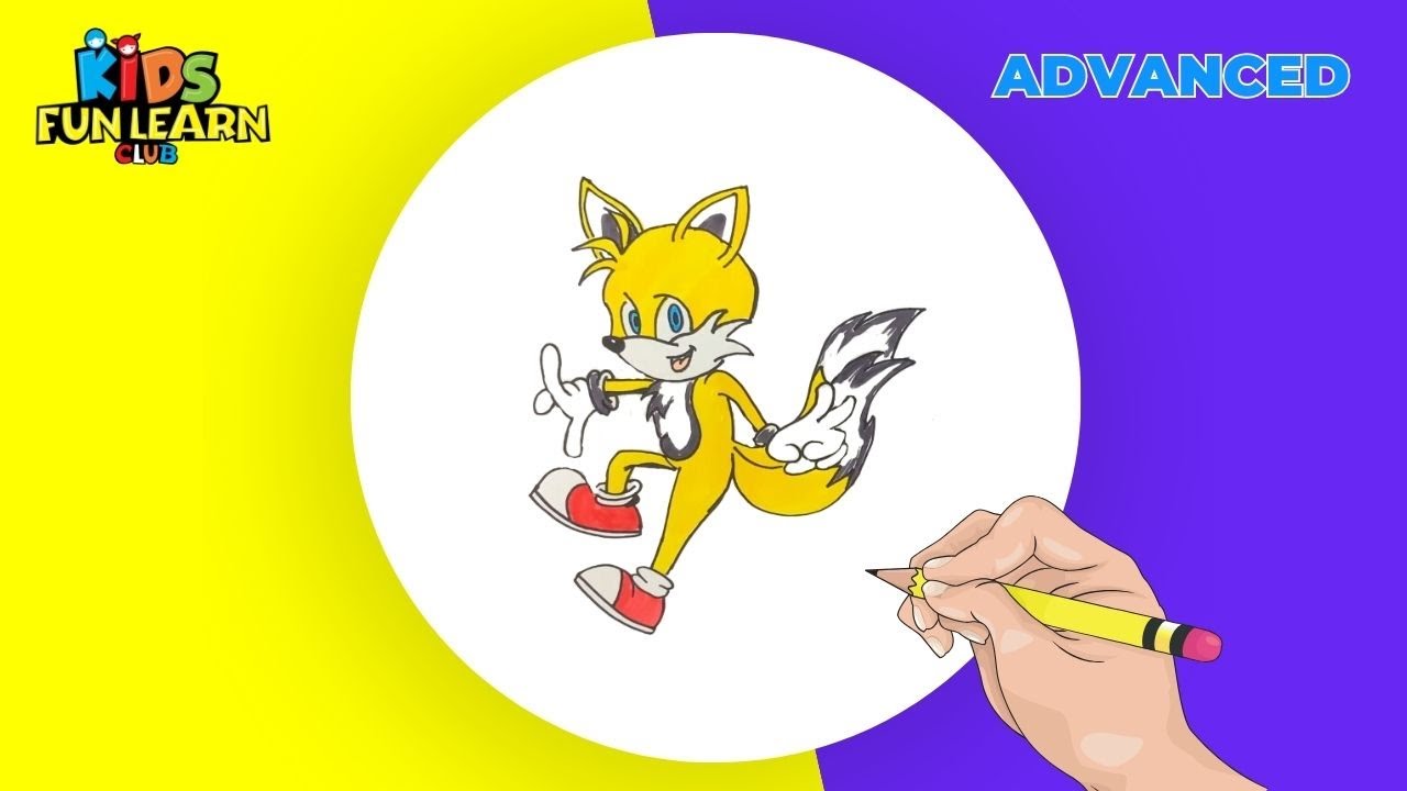 How to DRAW TAILS - Sonic 2 Movie for Kids