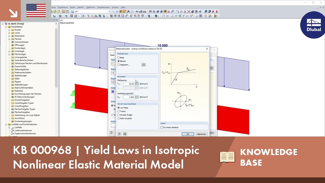 KB 000968 | Yield Laws in Isotropic Nonlinear Elastic Material Model