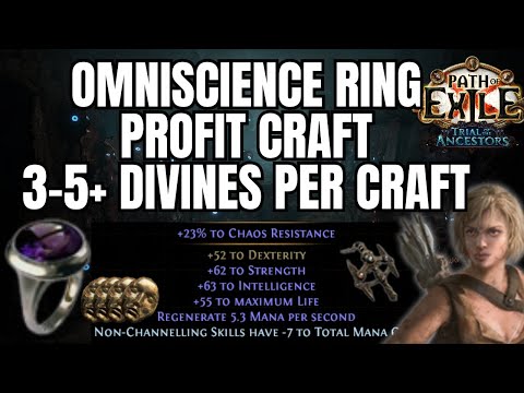 POE 3.22 - EASY CURRENCY Crafting Omniscience Amethyst Attribute Rings - Path of Exile Ancestors
