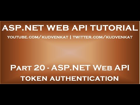 ASP NET Web API token authentication