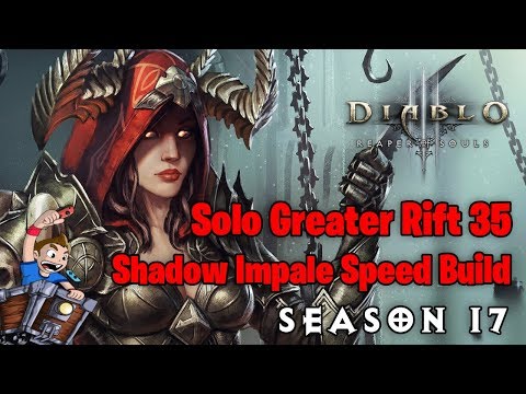 Season 17 Solo Greater Rift 35 Shadow Impale Demon Hunter Build Diablo 3 - Nintendo Switch