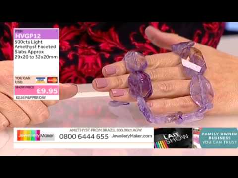 Fuchsia Shell Pearl Trio on The Late Show (JewelleryMaker) LIVE 25/03/2015