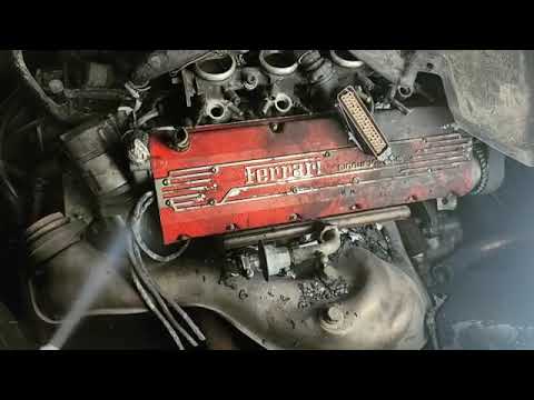Satisfying Ferrari Engine cleaning
