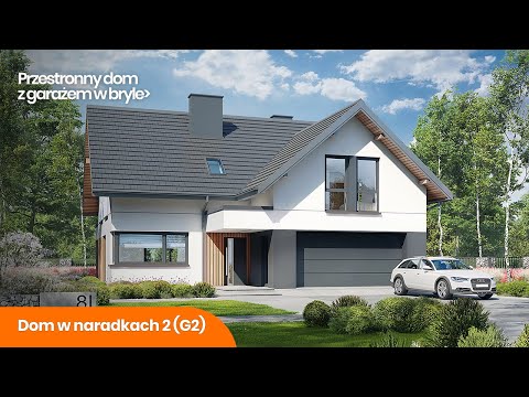 Dom w naradkach 2 (G2) – Przestronny dom z garażem w bryle - ARCHON+ Projekty Domów #projektdomu