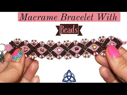 Macrame Bracelet with Beads Tutorial Easy Jewelry Making