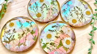 Amazing Color Changing Resin Coasters With Flowers