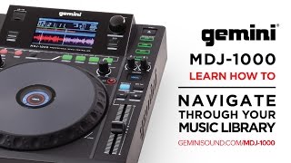 Video thumbnail for Gemini MDJ-1000 - How To Navigate Your Music Library by Gemini Sound