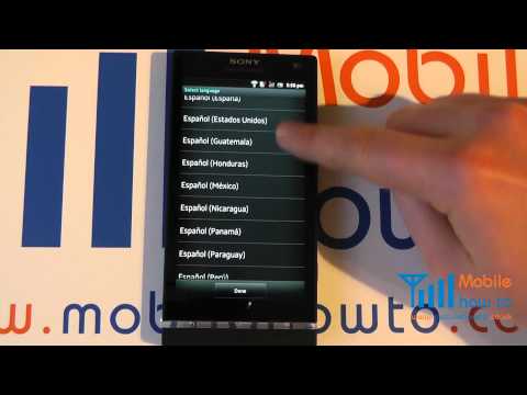 How To Change The Language (Keyboard & Menu) - Sony Xperia S