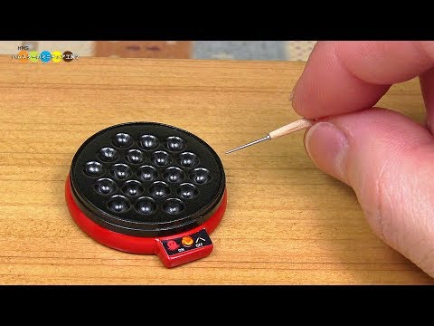 DIY Miniature Electric Takoyaki Pan ミニチュアたこ焼き器作り Video